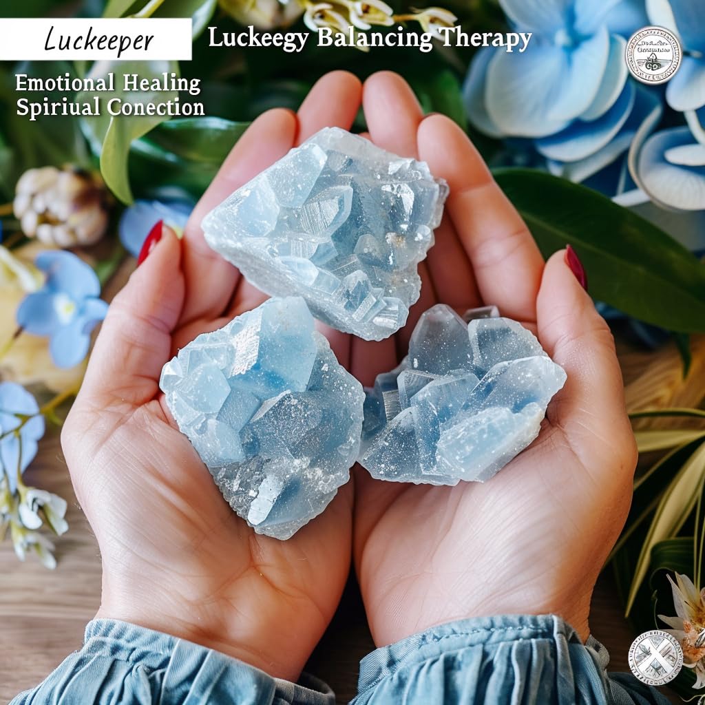 Luckeeper blue calcite stones for Reiki and Wicca rituals