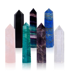 Luckeeper Amethyst crystal wand, 3-inch, promotes calm energy and restful sleep.