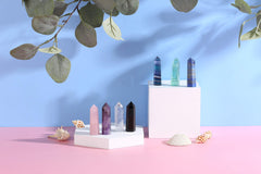 Luckeeper Clear Quartz wand, 3-inch, enhances focus and mental clarity.