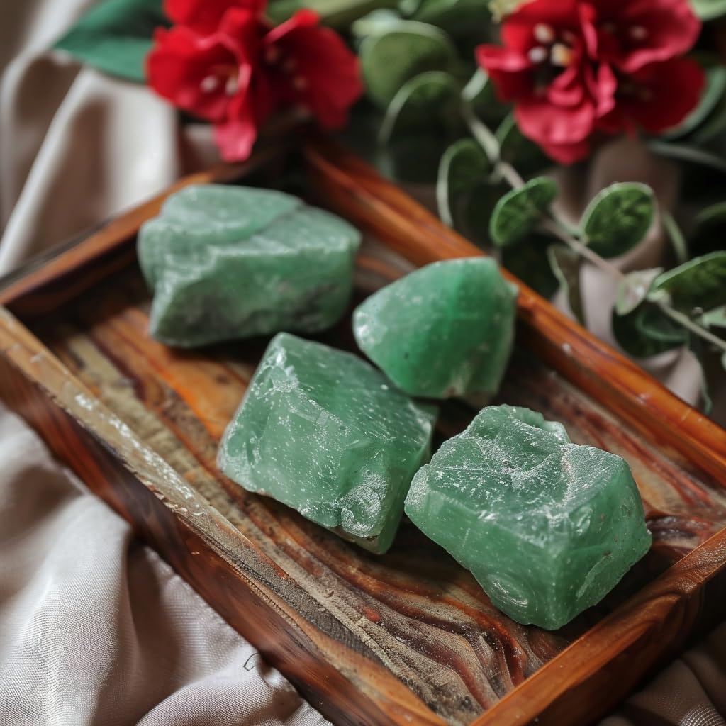 Luckeeper Green Aventurine raw crystals for jewelry making and DIY tumbling projects.