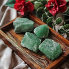Luckeeper Green Aventurine raw crystals for jewelry making and DIY tumbling projects.