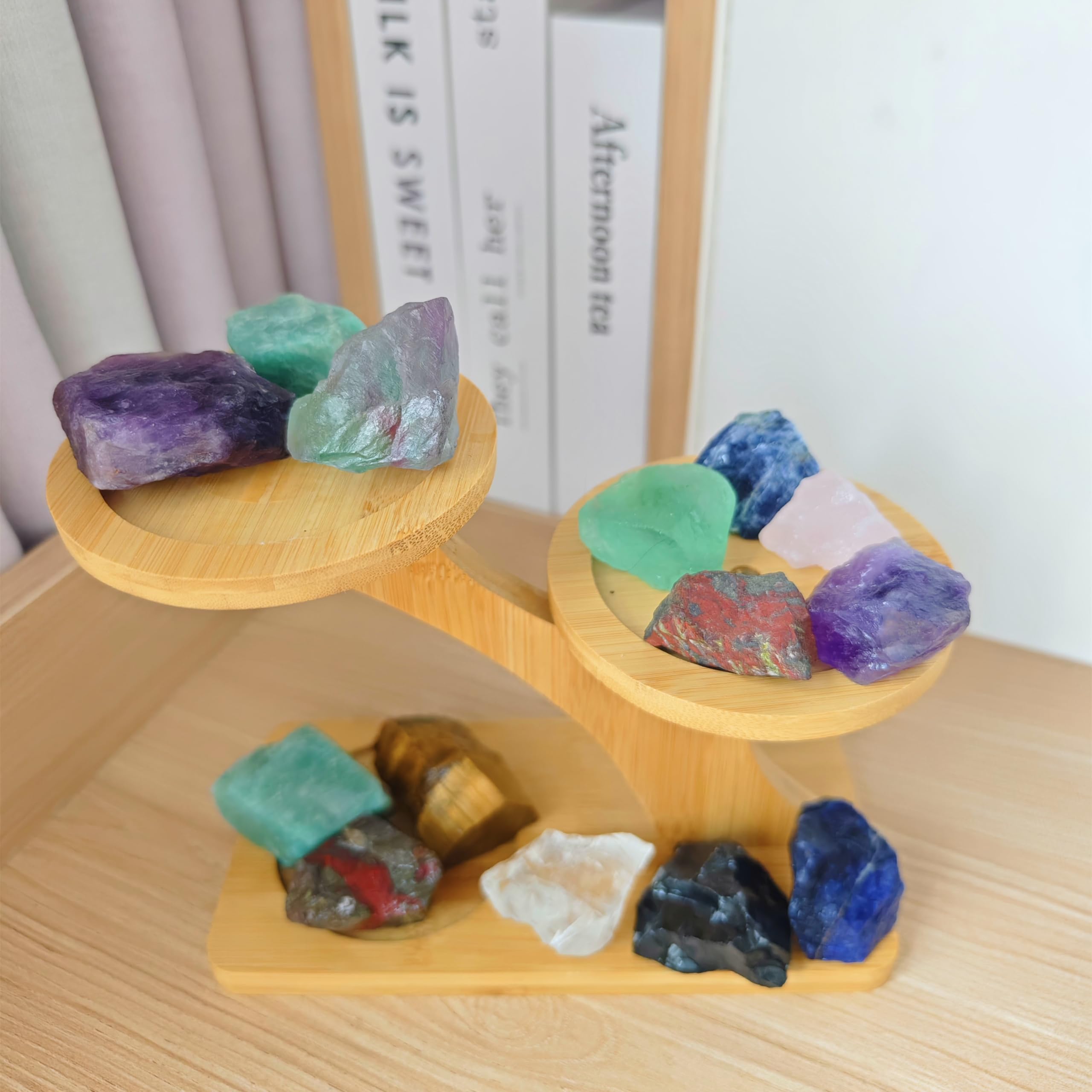 Luckeeper raw crystals Green Fluorite rough for focus and harmony.