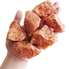 Luckeeper sunstone rough crystals 1 lb for meditation and chakra balance.