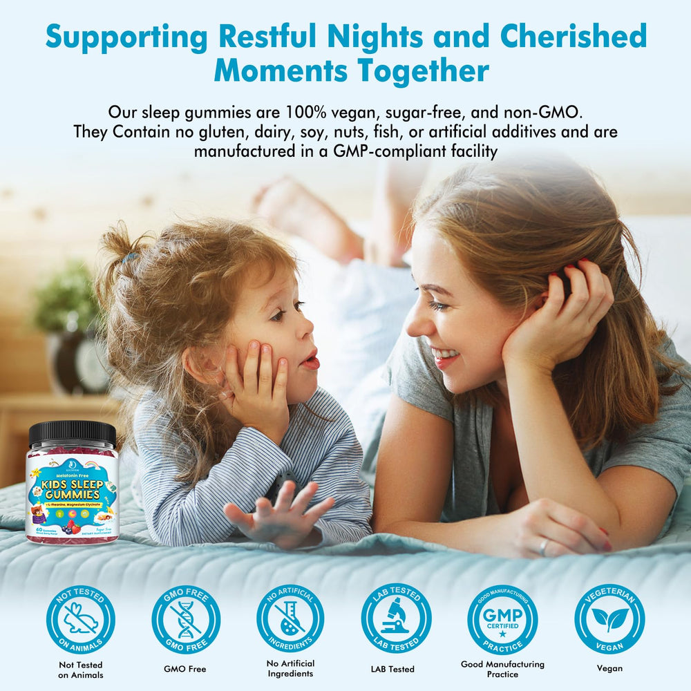 Berry flavored gummies from LUCNVEM featuring calming herbal ingredients.