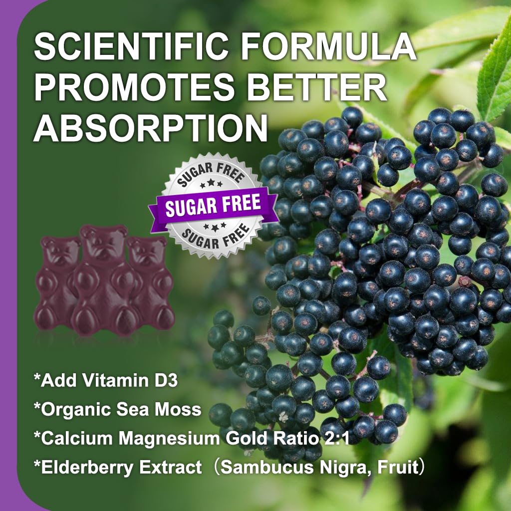 LUCNVEM vegan sugar-free gummies with no artificial colors and gelatin-free ingredients.