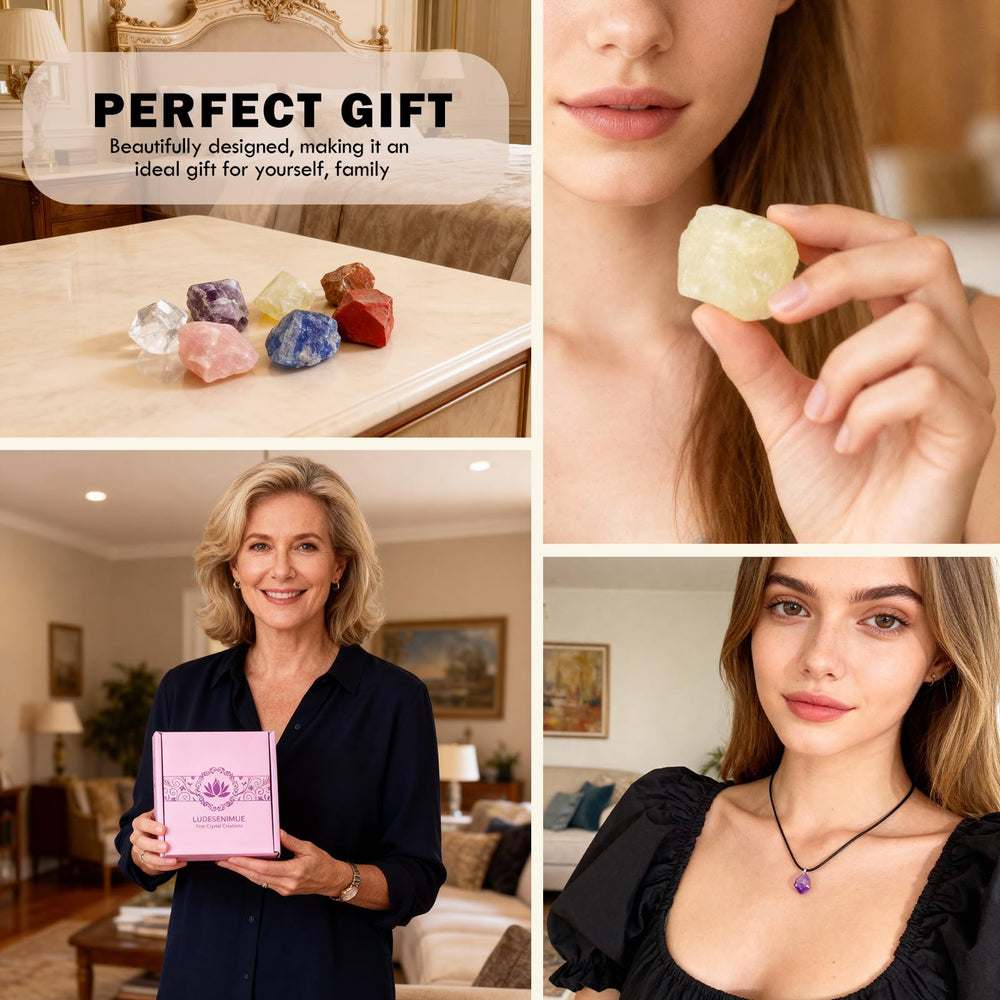 LUDESENIMUE vibrant gemstones display invites mindful color focus