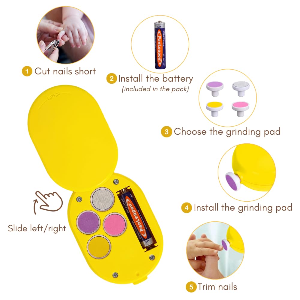Compact, travel-friendly LUFFCABO nail file fits in a diaper bag.