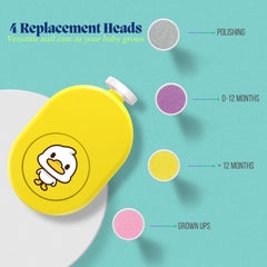 Purple pad for 0–12 months enables safe nail grooming.