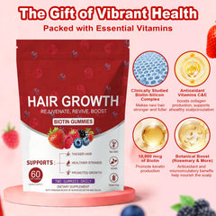 LUIMOLL Lumin Hair Growth Gummies bottle back highlights vegan-friendly formula and safety notes.