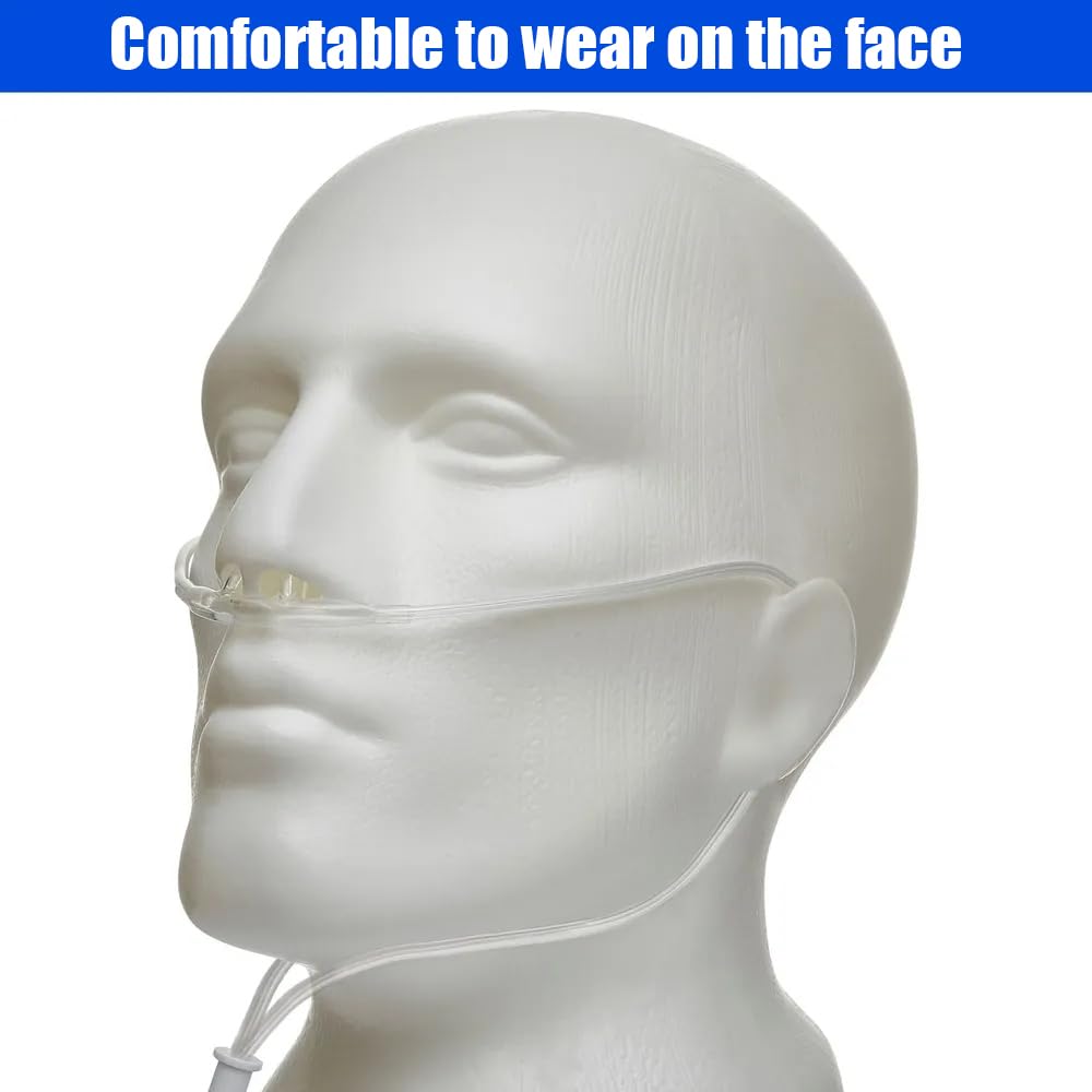 Luisddi high-flow nasal cannula close-up shows soft tubing for gentle wear