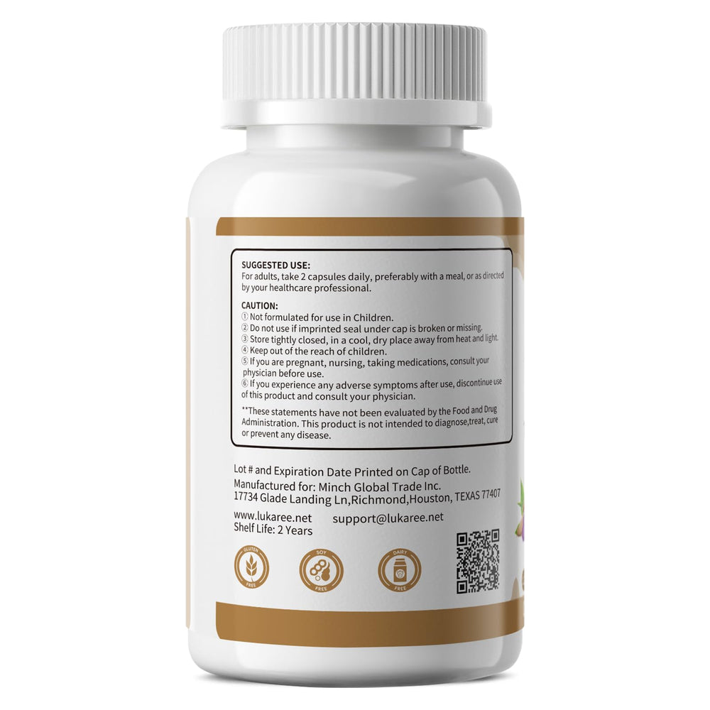 Lukaree 10-in-1 formula icons illustrate key benefits.