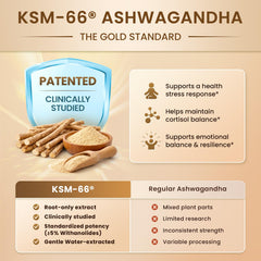 Lukaree KSM-66 Ashwagandha capsules emphasize premium adaptogen.
