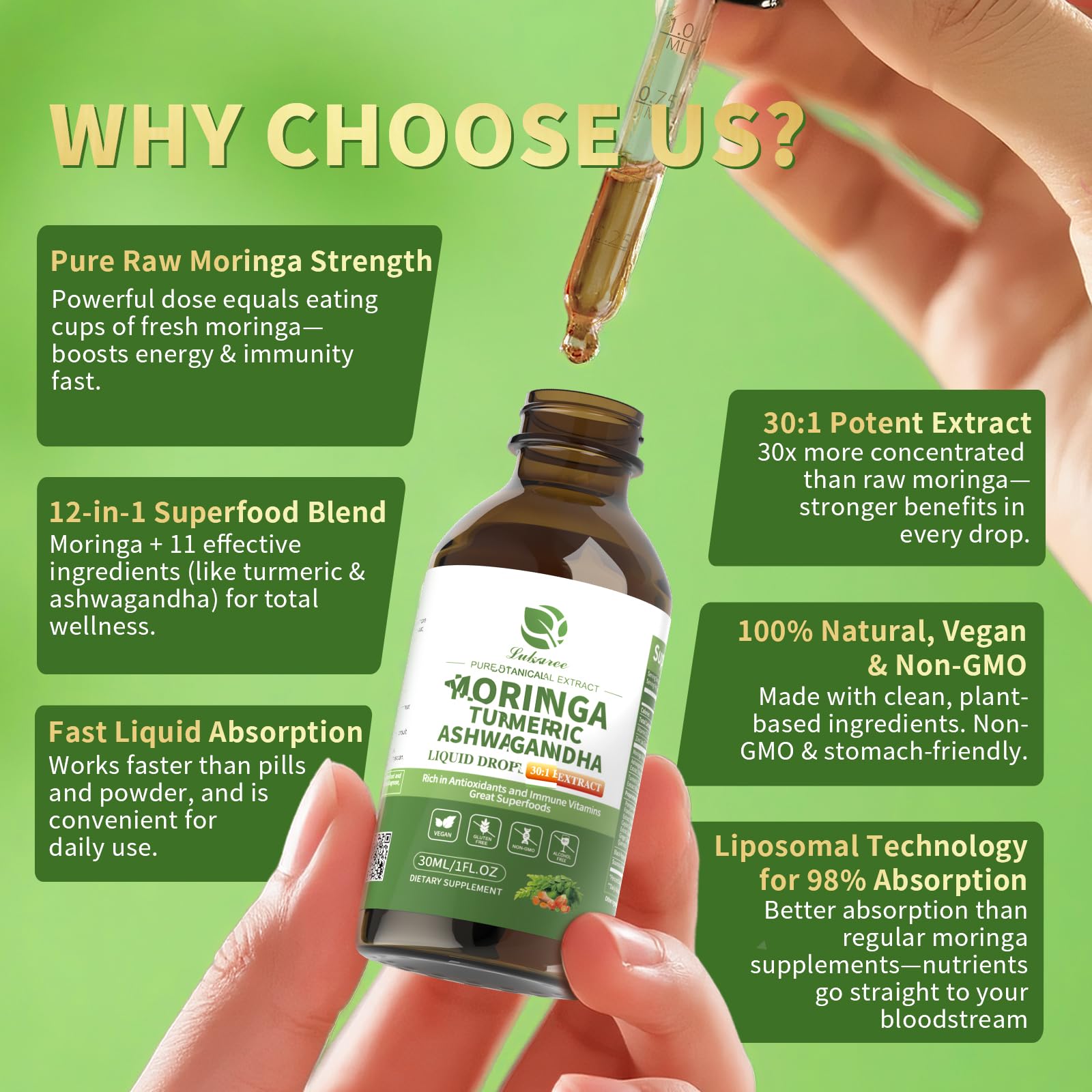 Lukaree packaging highlights ashwagandha and turmeric for overall wellness