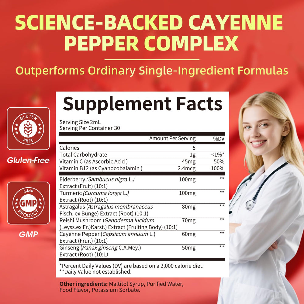 LUKAREE Cayenne Pepper Drops packaging and label design conveying quality