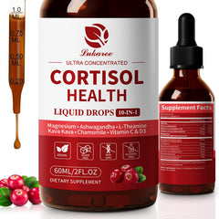 Lukaree cortisol drops bottle in cranberry flavor for quick daily stress support