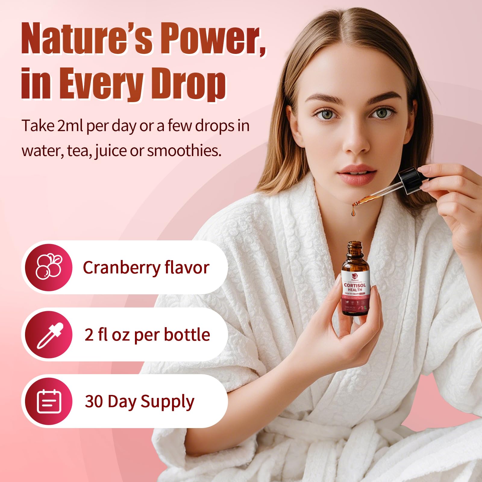Lukaree cortisol drops on a bedside table suggesting nightly routine
