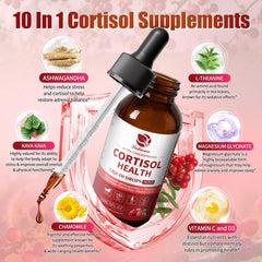 Lukaree cortisol drops pour shot showing easy dosing for busy days