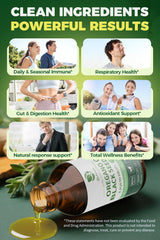 Lukaree 4-in-1 blend visual with oregano, black seed, turmeric and vitamin E.