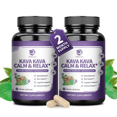 Lukaree Kava Capsules bottle for calm focus during busy days.