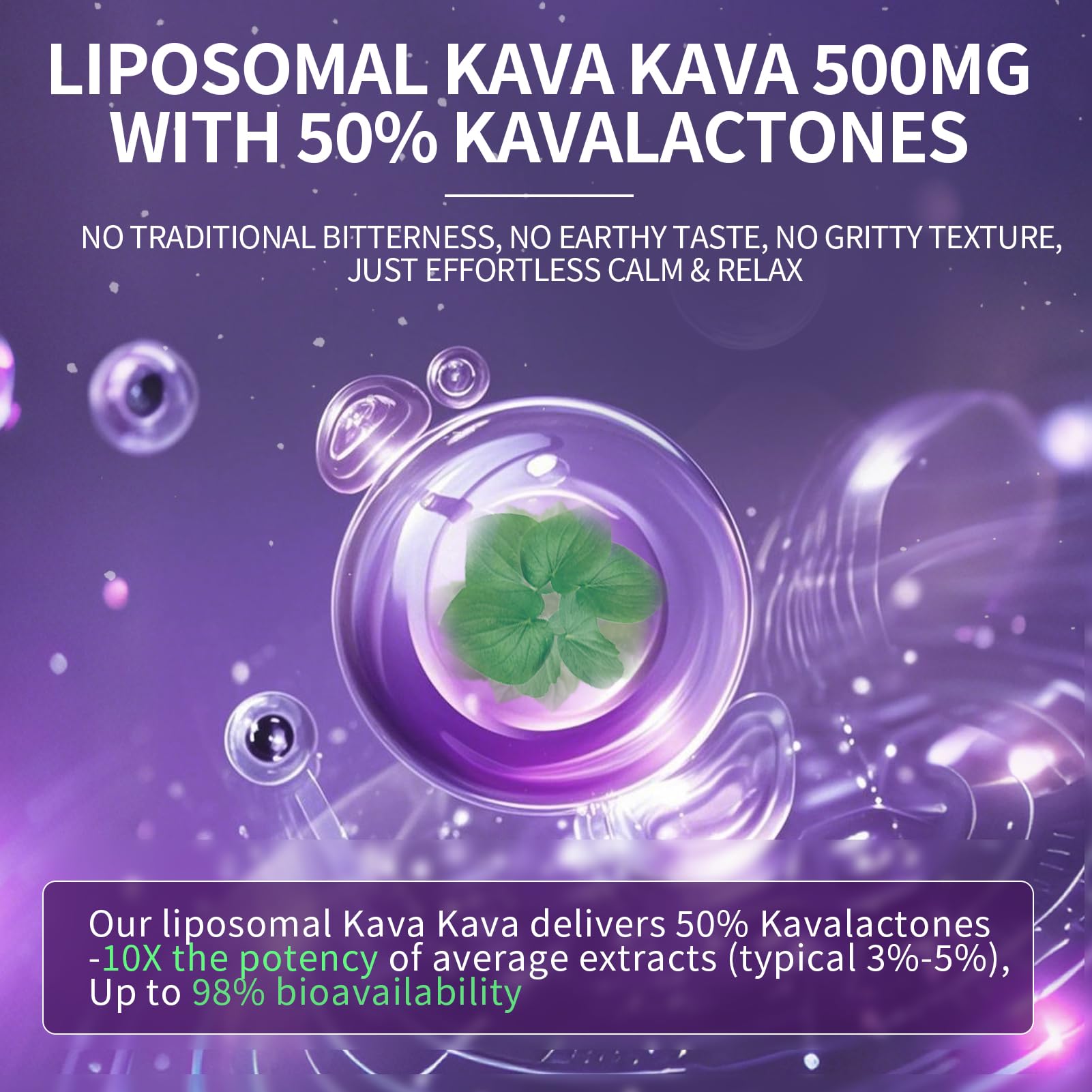 Lukaree Kava Capsules label closeup showing 50% kavalactones.