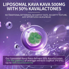 Lukaree Kava Capsules label closeup showing 50% kavalactones.