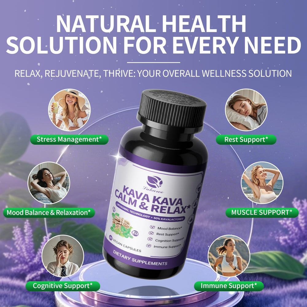 Lukaree Kava Capsules being poured for easy daily use.