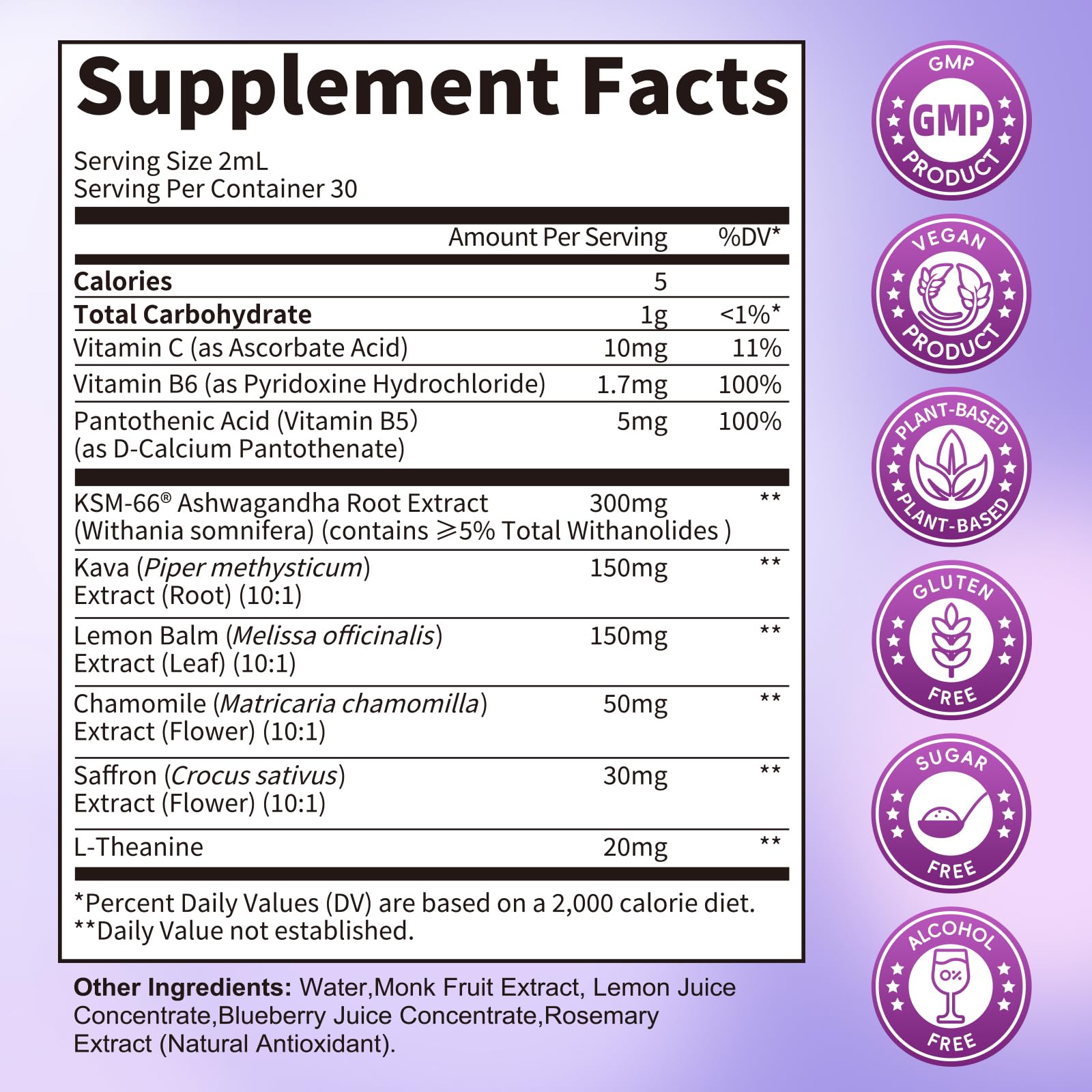 Lukaree KSM-66 Ashwagandha bottle highlights calm and focus
