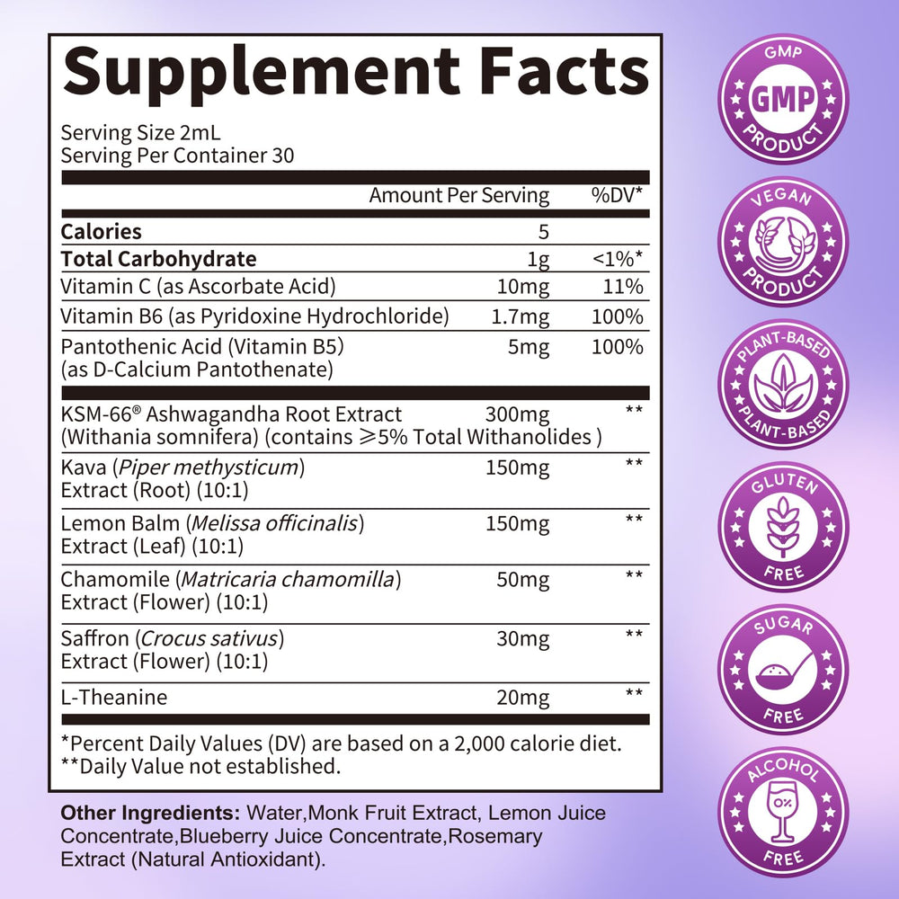 Lukaree KSM-66 Ashwagandha bottle highlights calm and focus