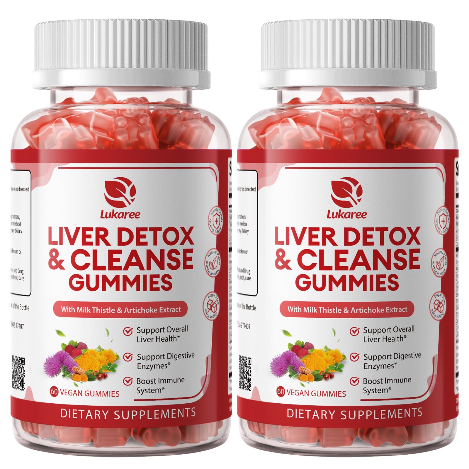 Lukaree Liver Cleanse bottle-front for daily liver support