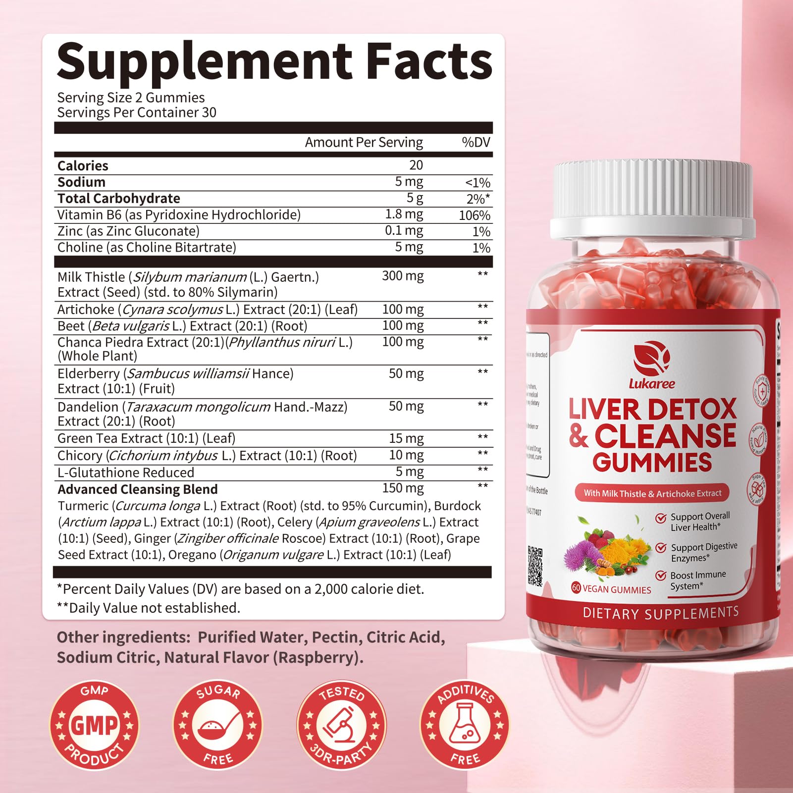 Two pack Lukaree Liver Cleanse on kitchen counter for routine use
