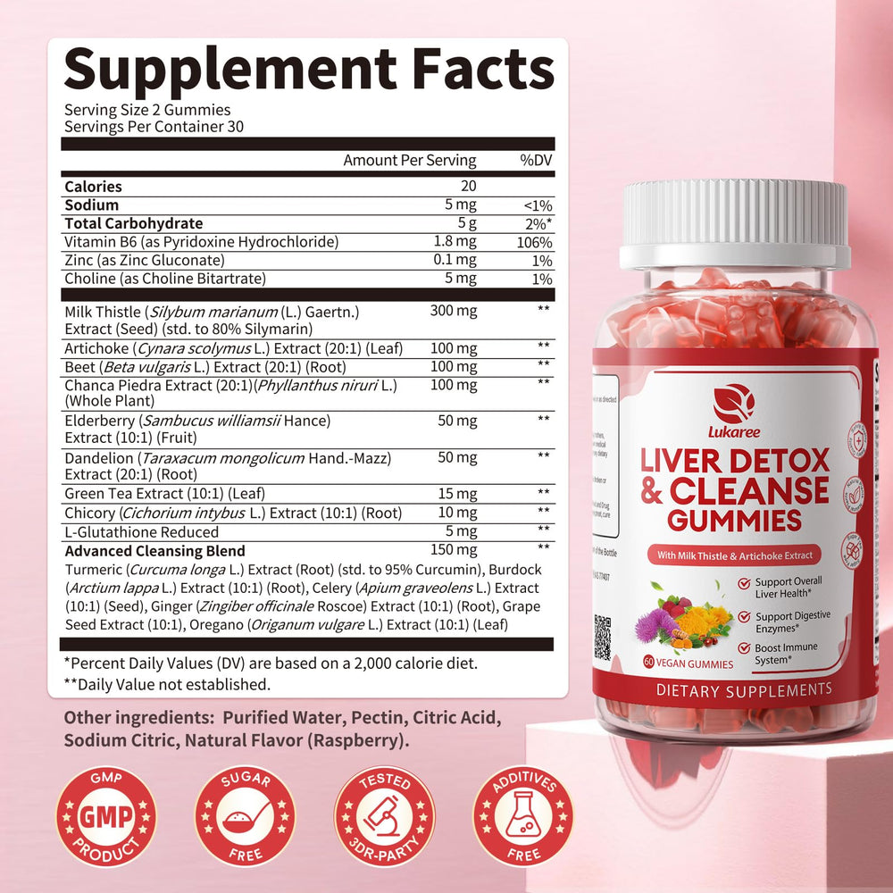 Two pack Lukaree Liver Cleanse on kitchen counter for routine use