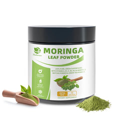 Lukaree Moringa Matcha Powder bottle for convenient daily energy and antioxidant support.