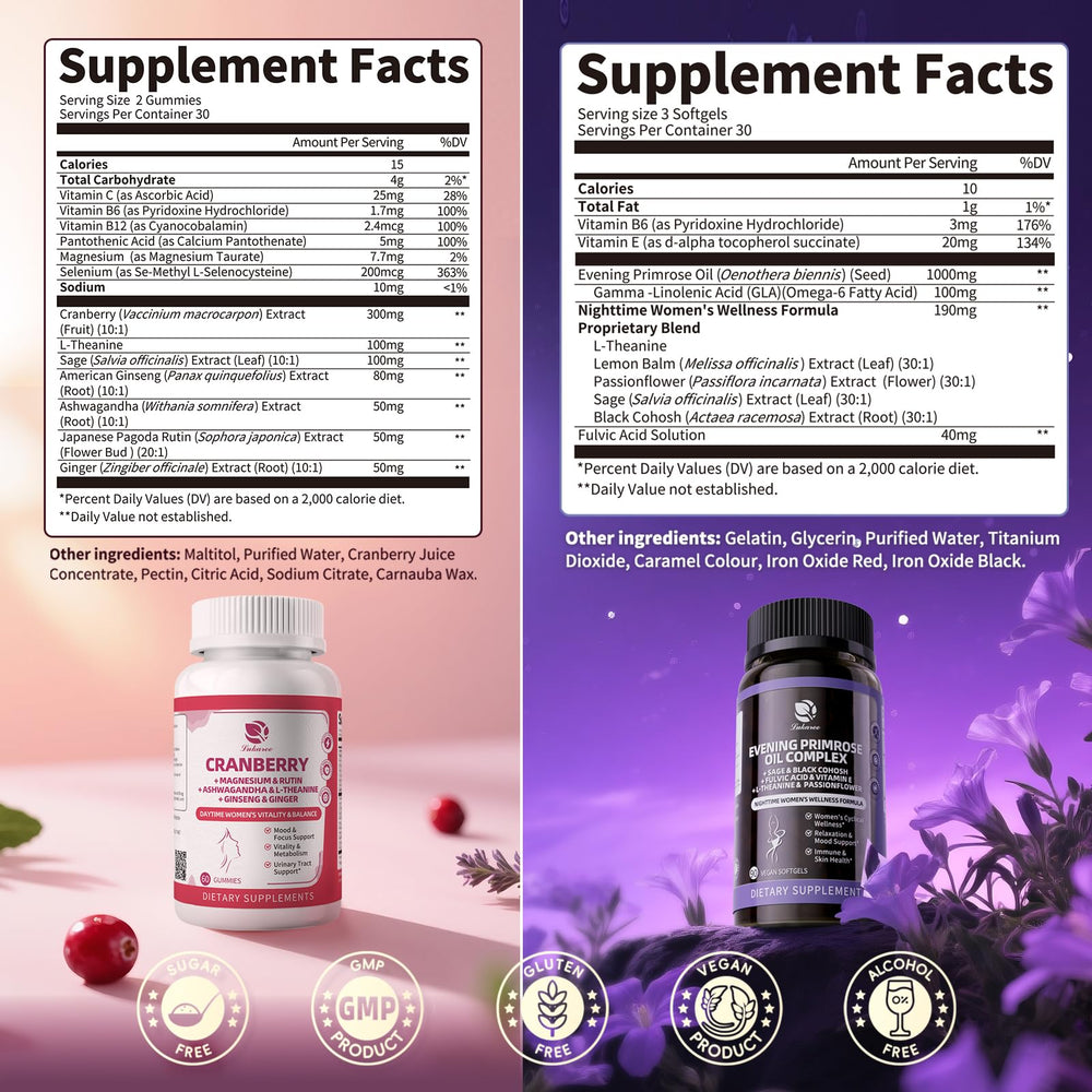 Lukaree night routine softgels beside tea signaling relaxation and restful nights