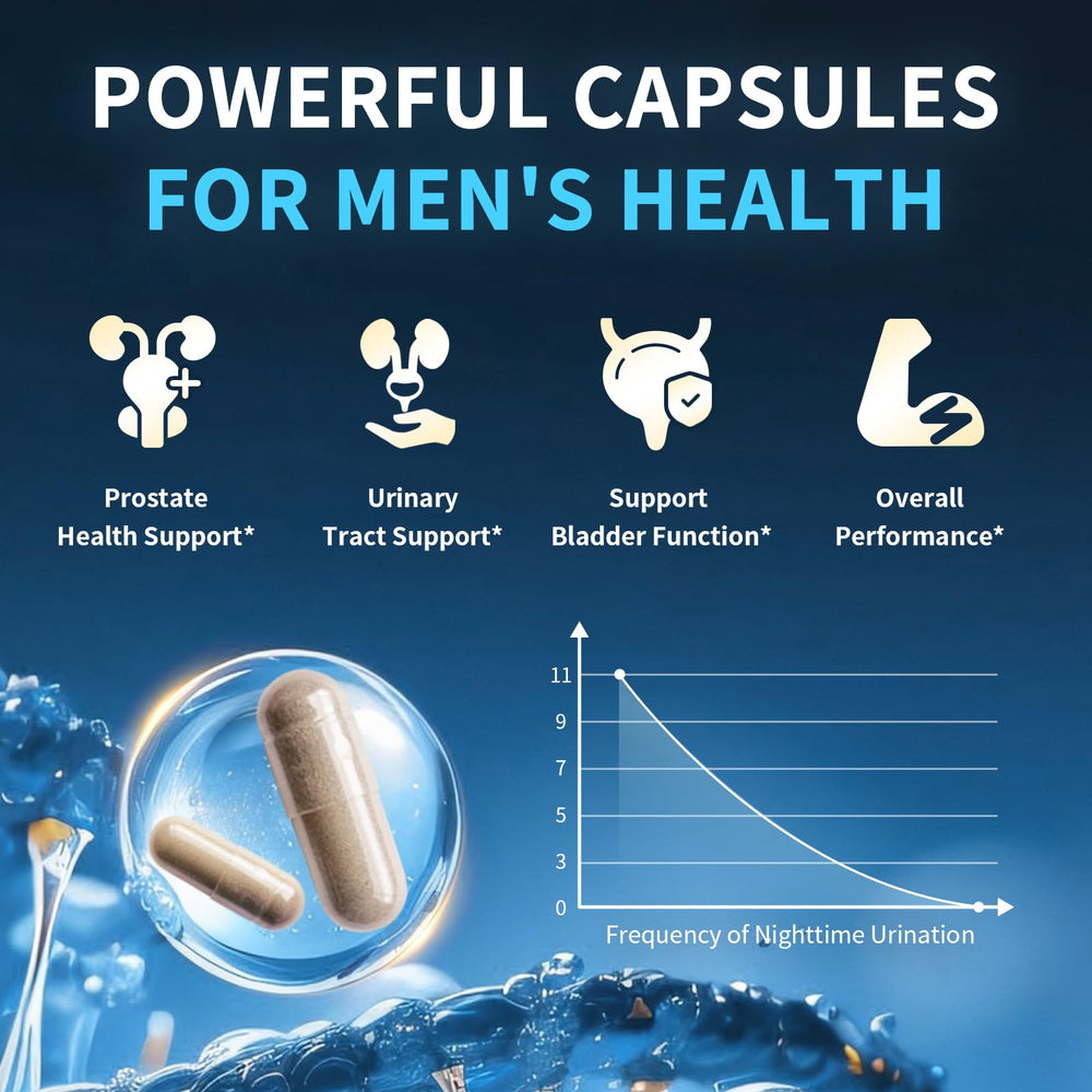 Lukaree Prostate Health Saw Palmetto image emphasizing herbal ingredient for balance