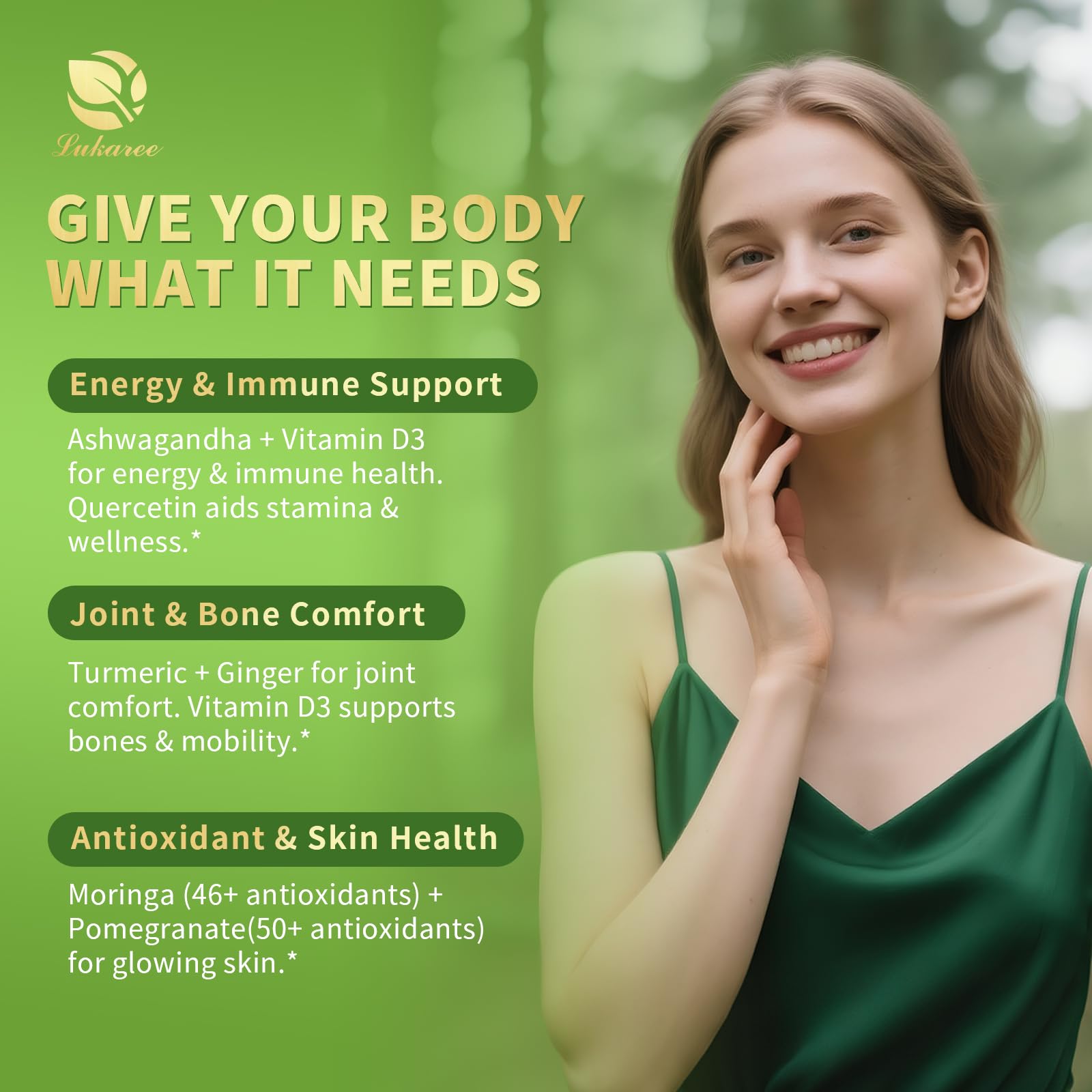 Lukaree close-up of moringa leaves signaling purity and freshness