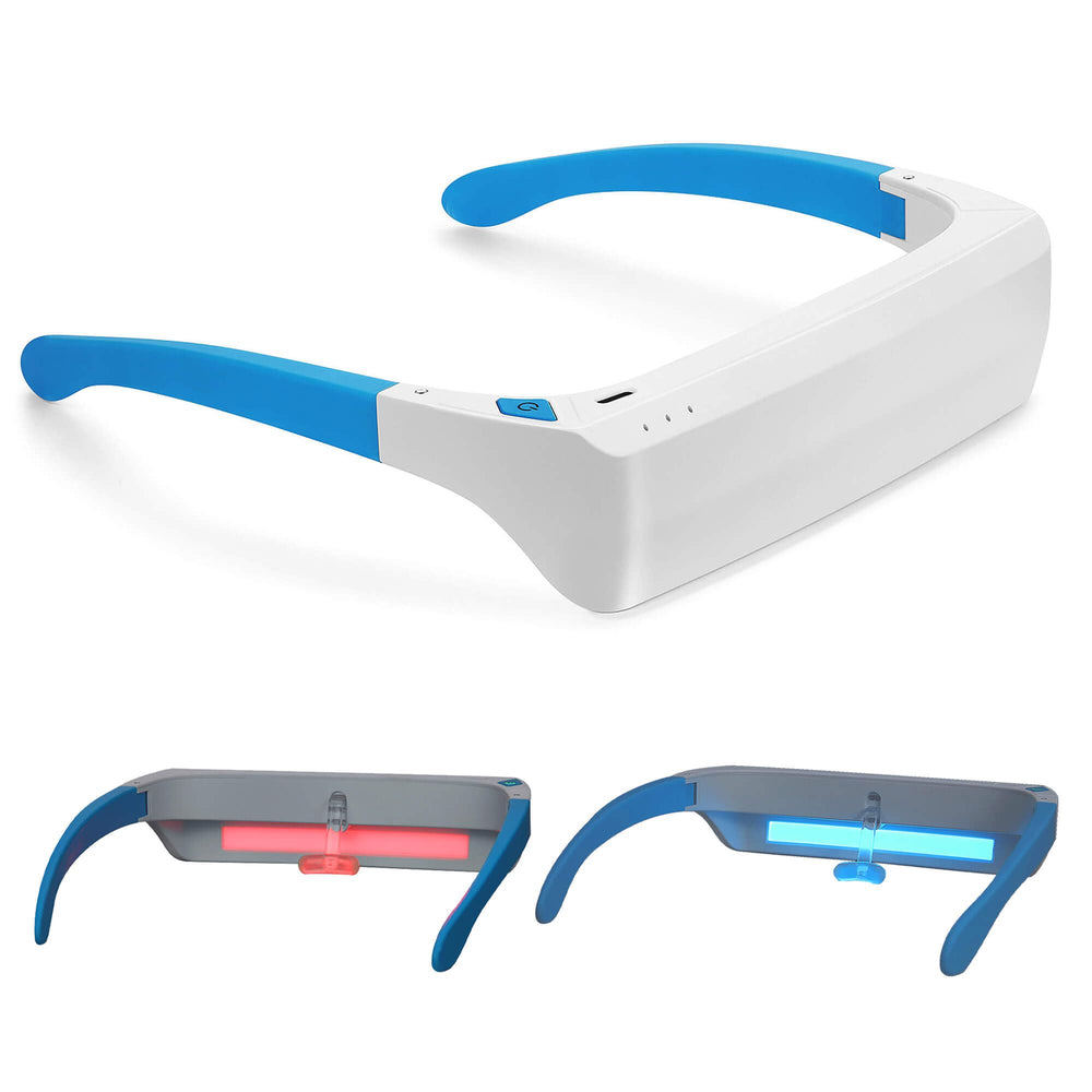 Lukirch 2in1 red and blue light glasses for daily eye wellness.