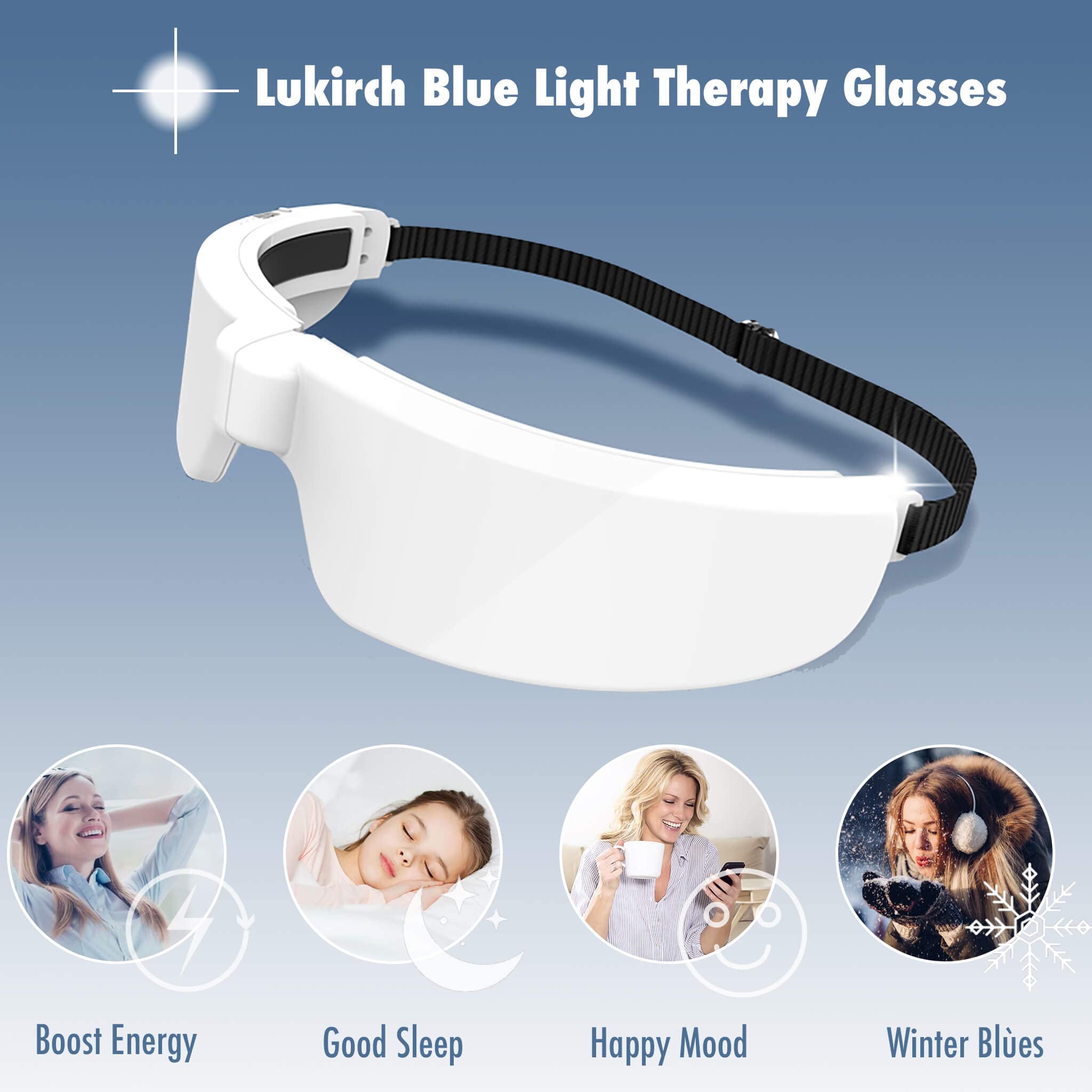 Lukirch blue-light therapy glasses are compact and foldable, ideal for travel and energy boosts.