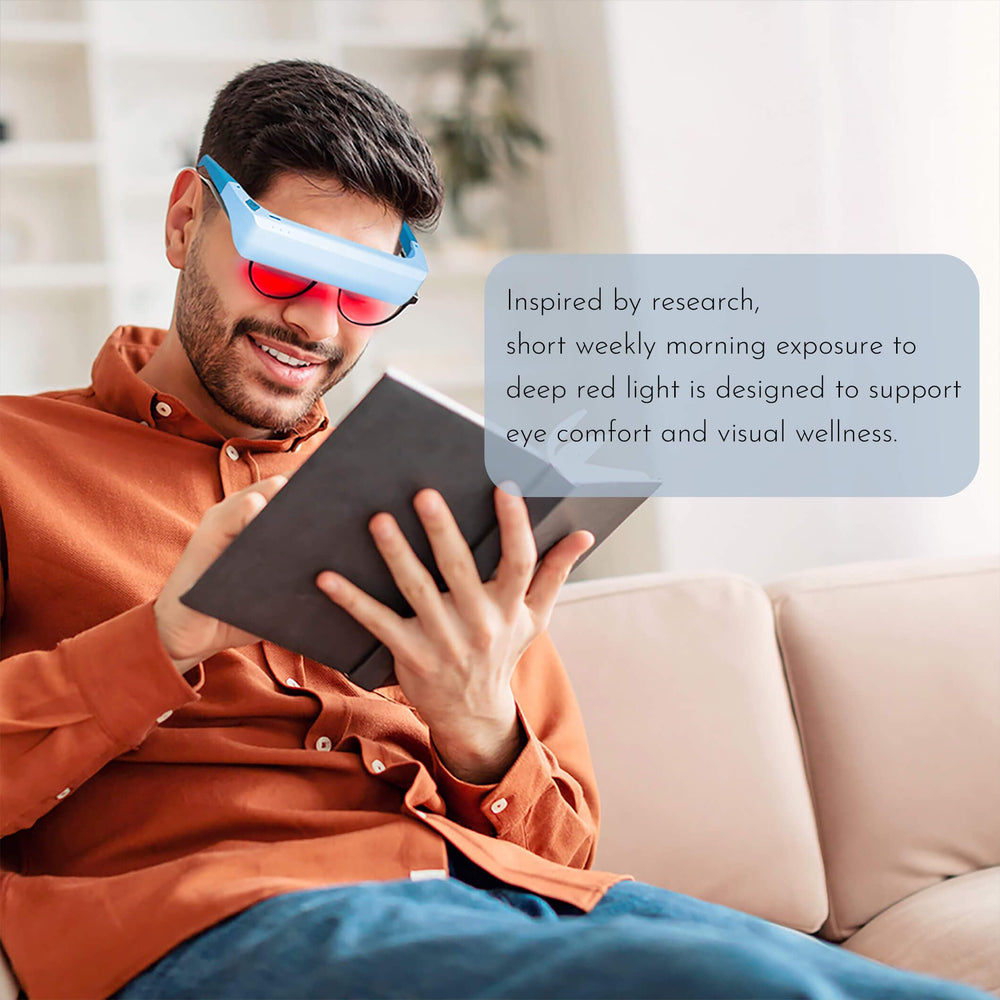Lukirch 670nm glasses use gradual brightness to ease eye adaptation.