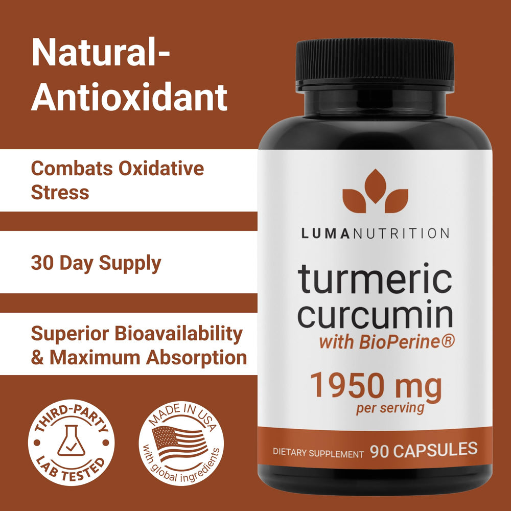 Luma Nutrition Bioperine black pepper improves absorption.
