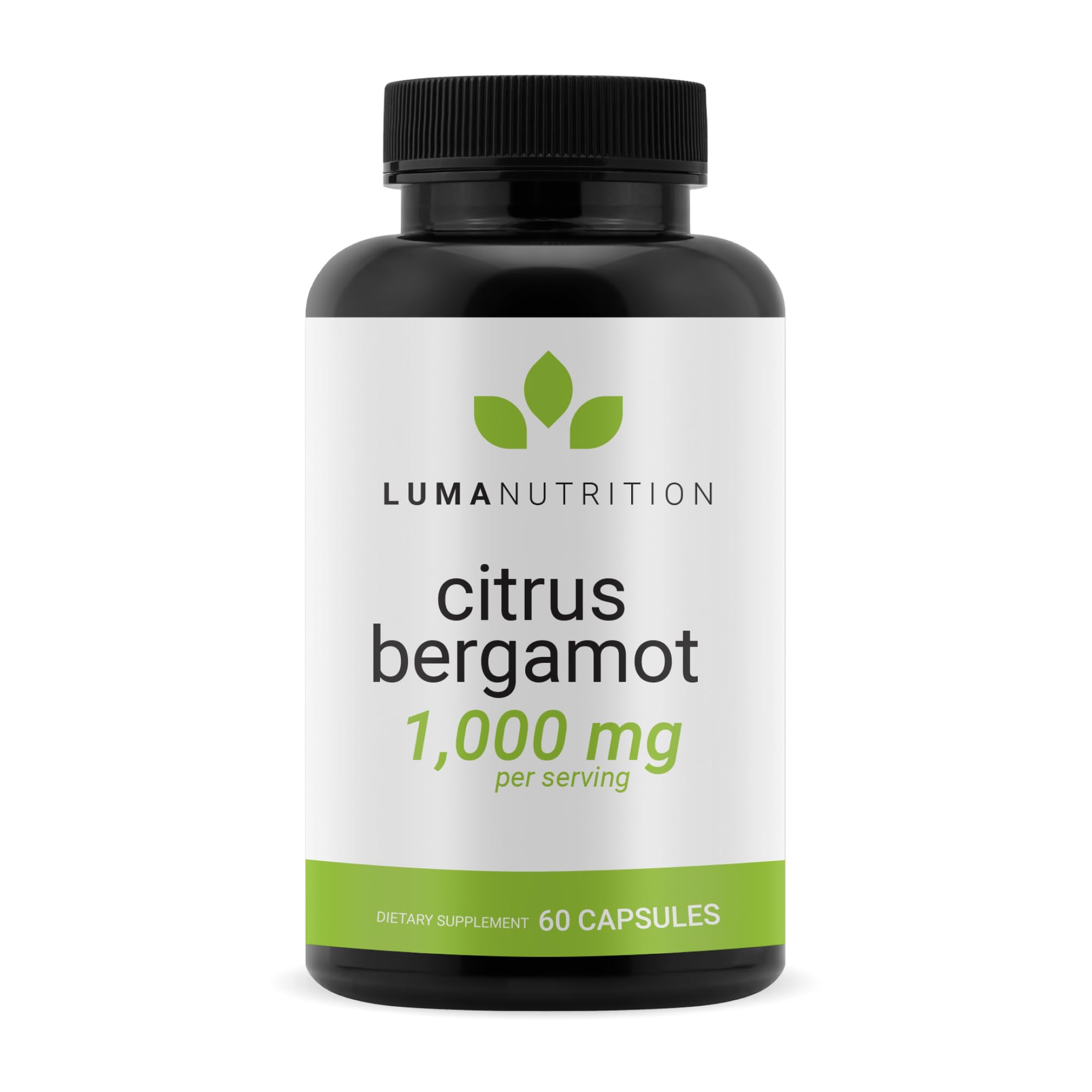 Luma Nutrition Citrus Bergamot 1000mg bottle front for daily wellness support.