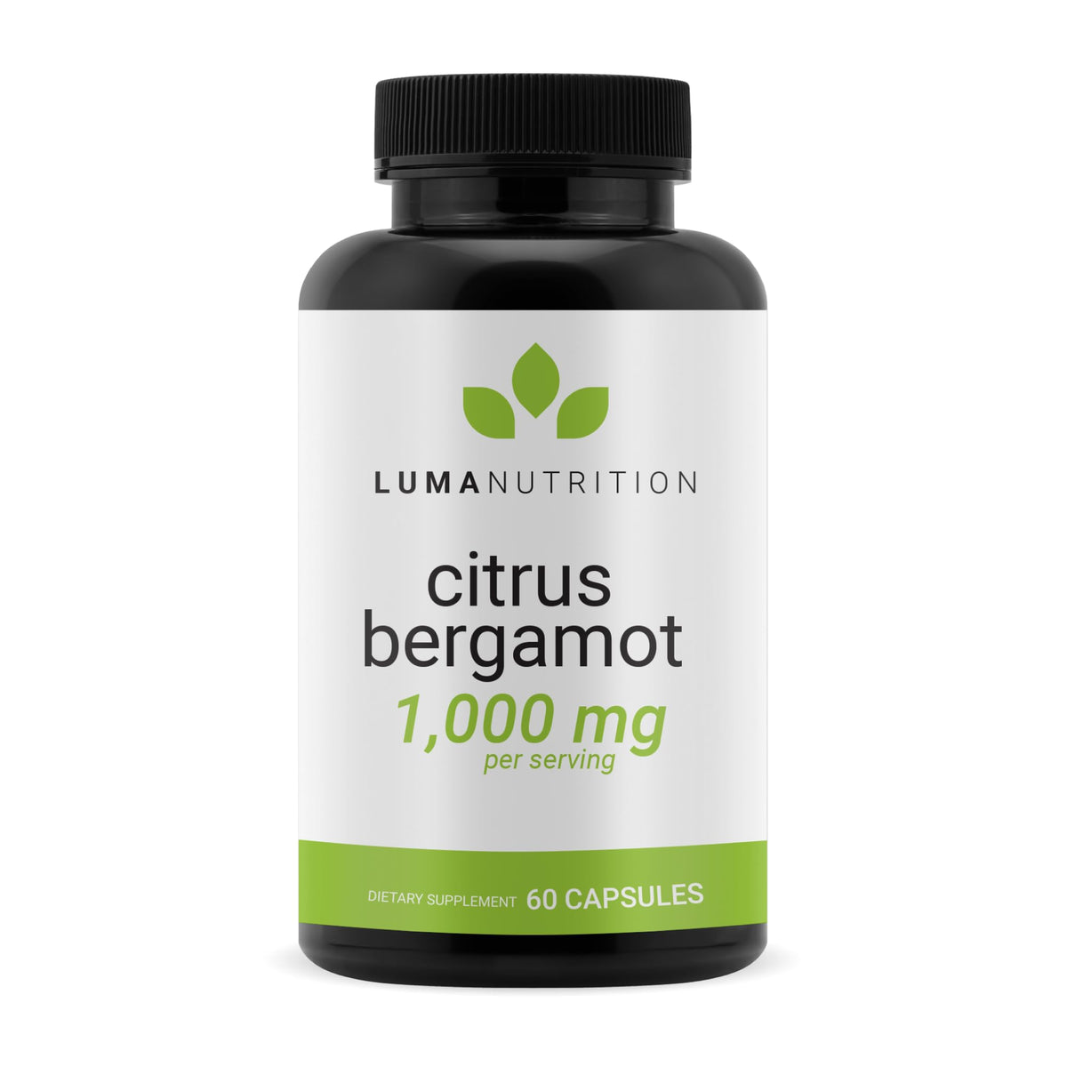 Luma Nutrition Citrus Bergamot 1000mg bottle front for daily wellness support.