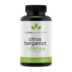 Luma Nutrition Citrus Bergamot 1000mg bottle front for daily wellness support.