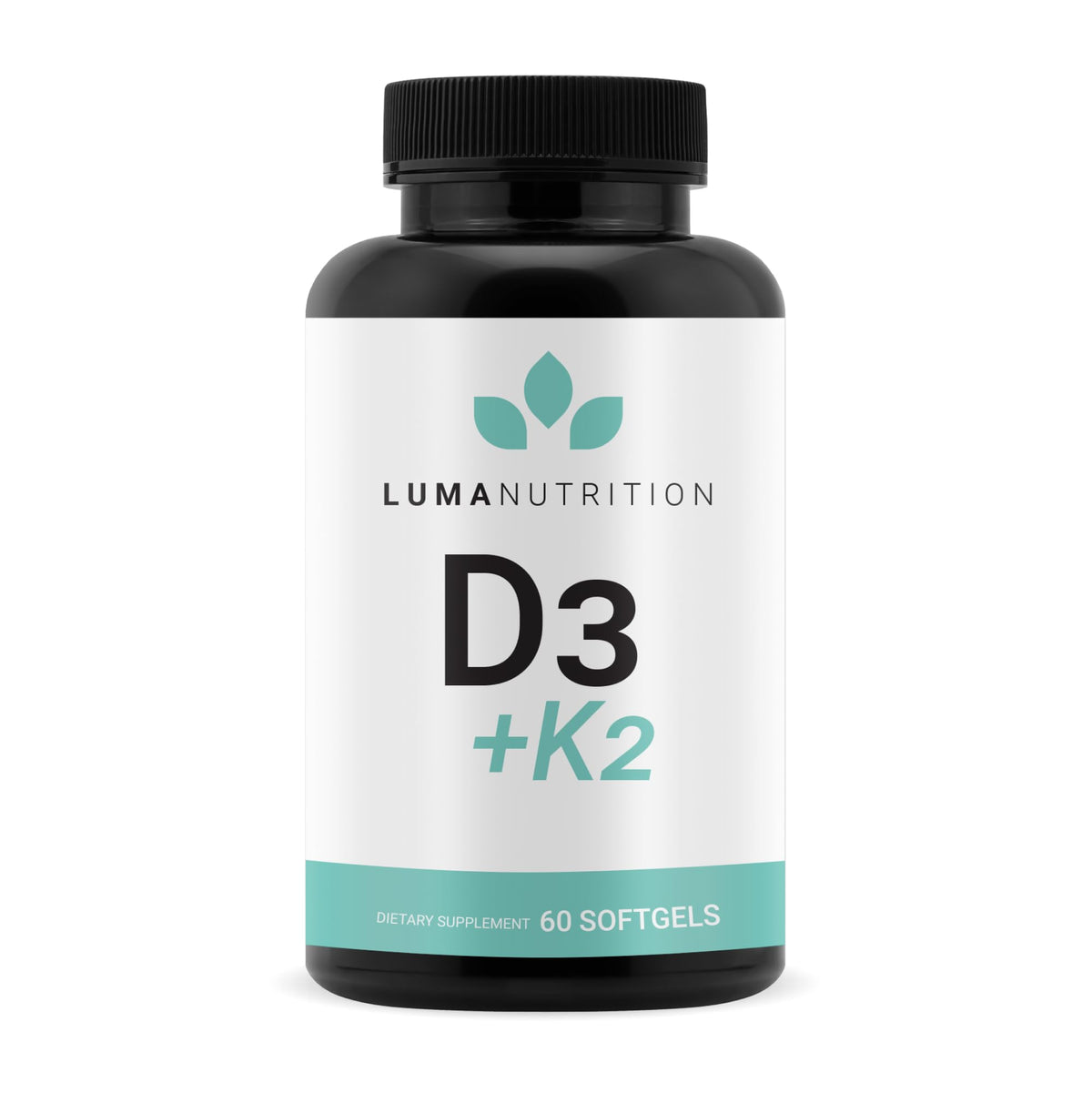 Luma Nutrition D3+K2 softgel closeup for bone and heart support.