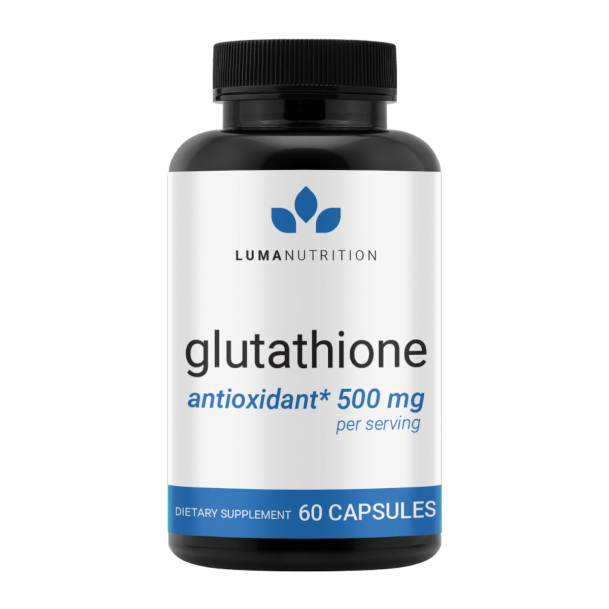 Luma Nutrition Glutathione bottle provides accessible antioxidant support