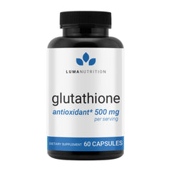 Luma Nutrition Glutathione bottle provides accessible antioxidant support