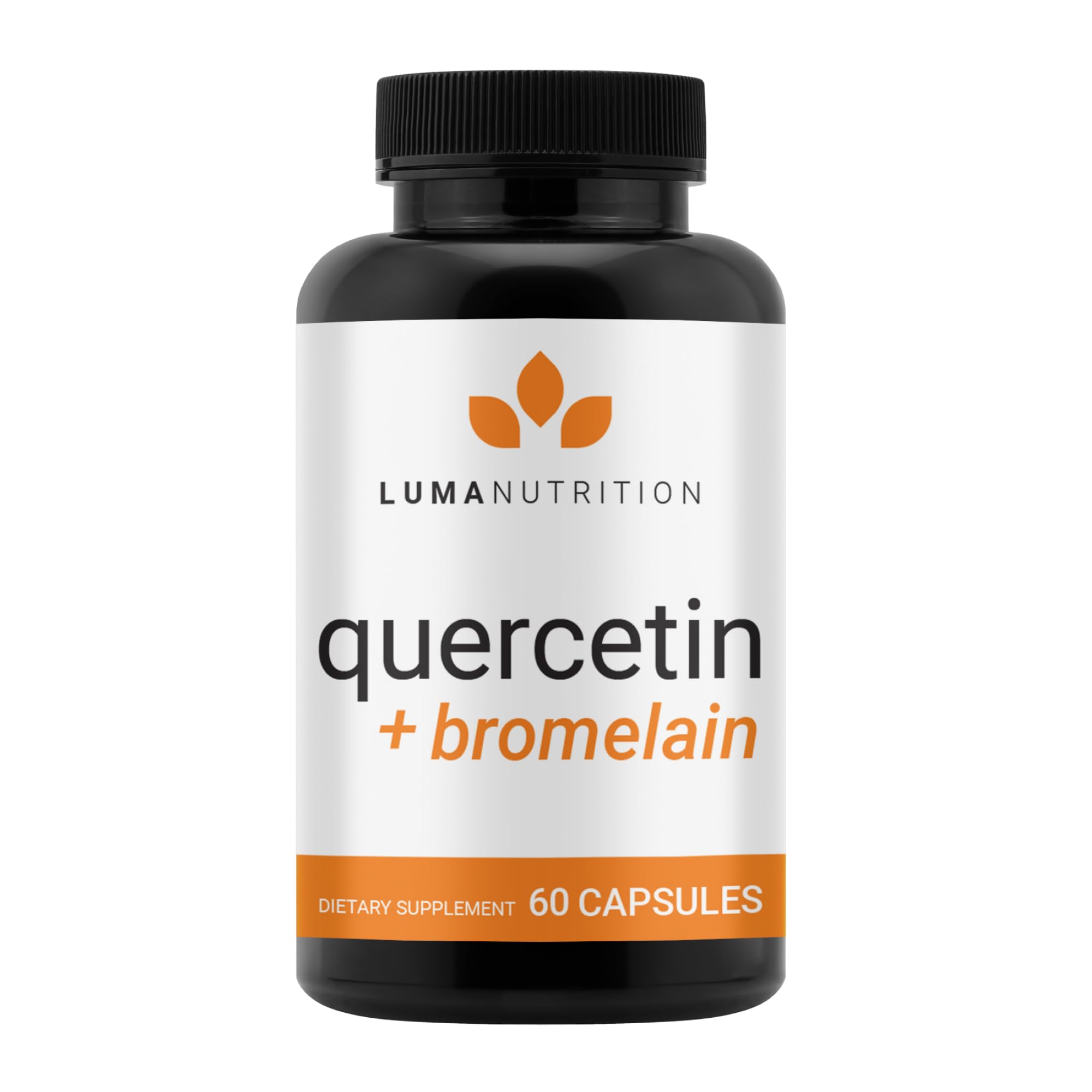 Luma Nutrition Quercetin 500mg bottle with clear labeling for daily immune support.