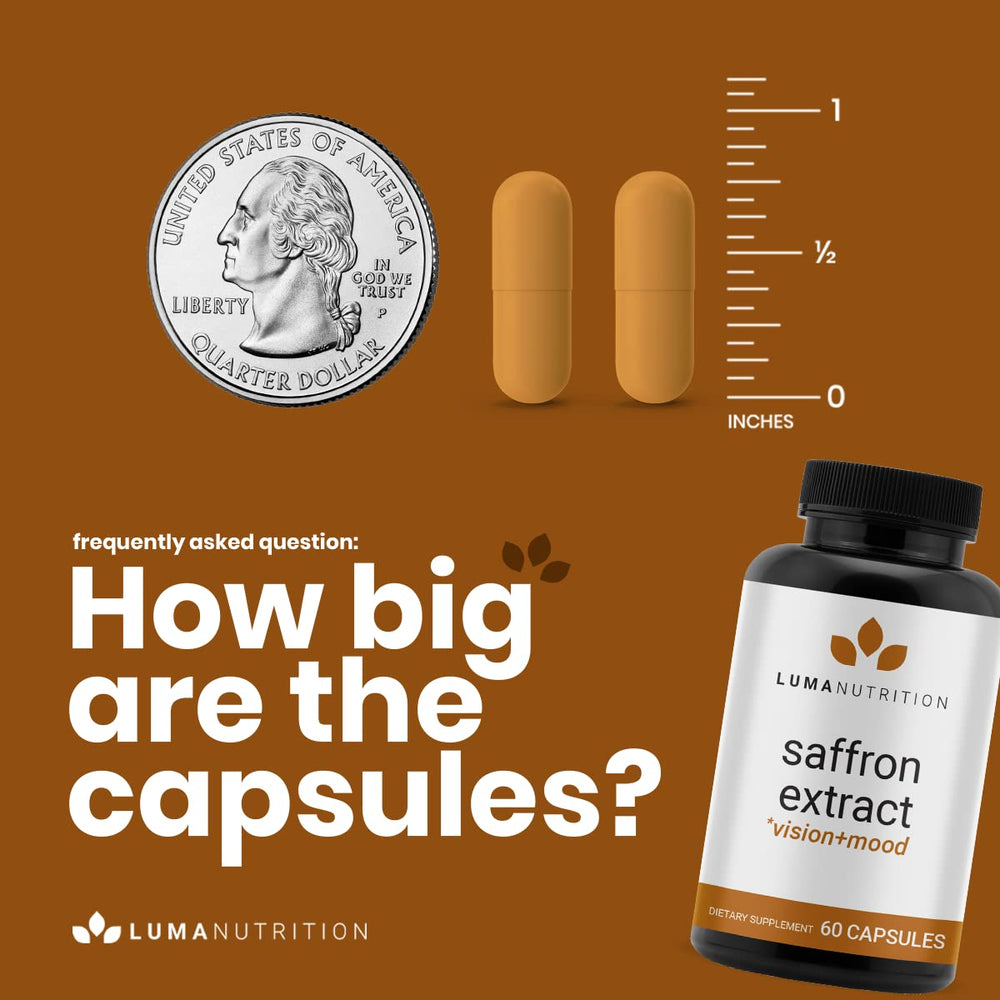 Boxed saffron capsules shown with subscription savings for ongoing use.