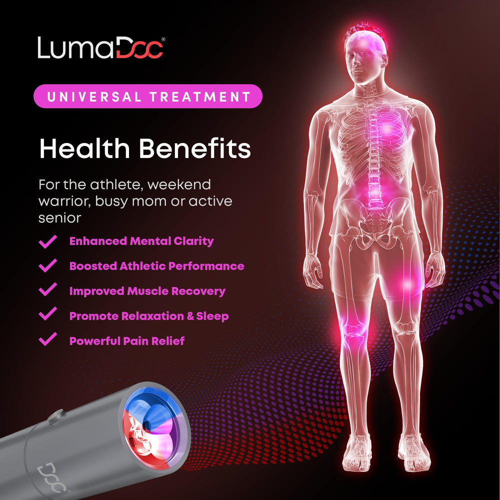LumaDoc built-in rechargeable battery enables cordless sessions anywhere.