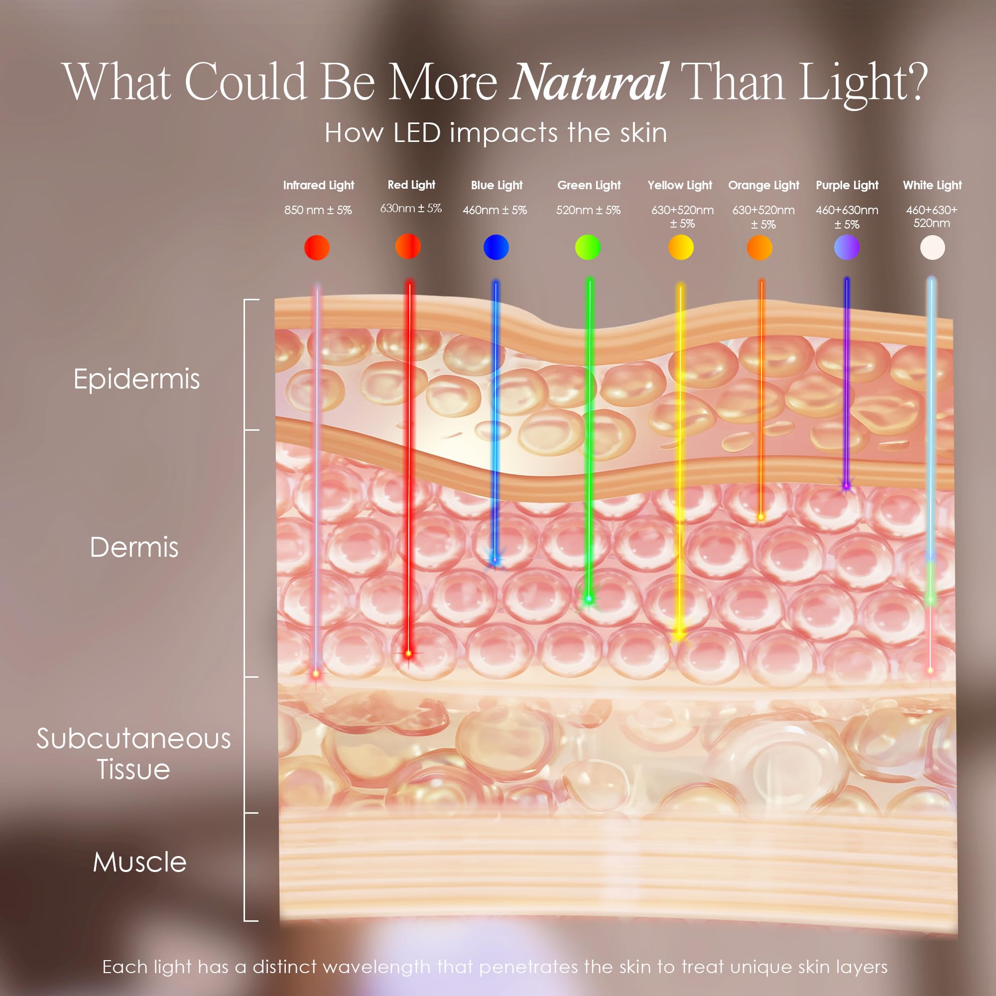 Lumalux Dome infrared and color-spectrum LEDs illustrating therapy options