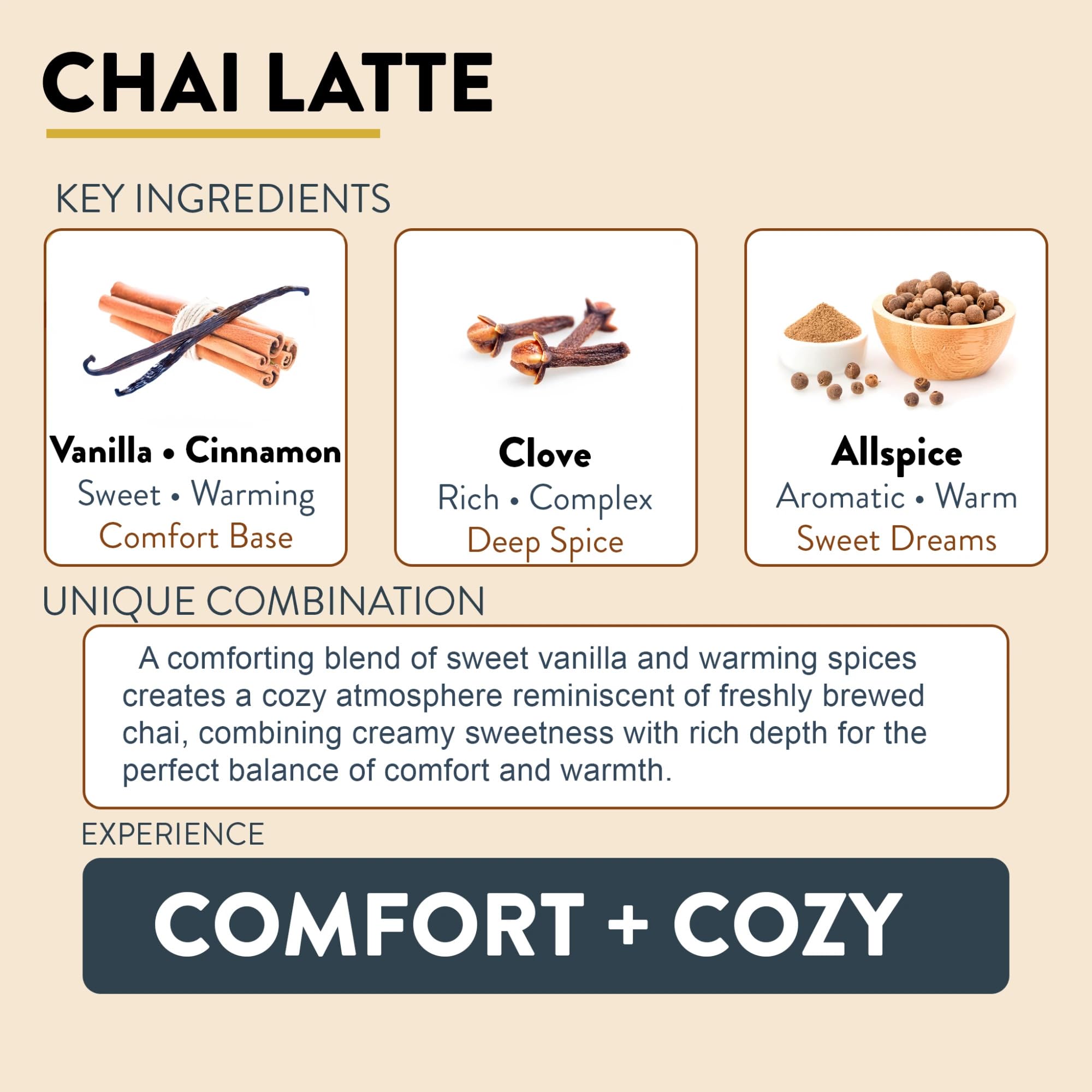 Lumeance Chai Latte Candle amber jar label detail highlighting handcrafted quality.